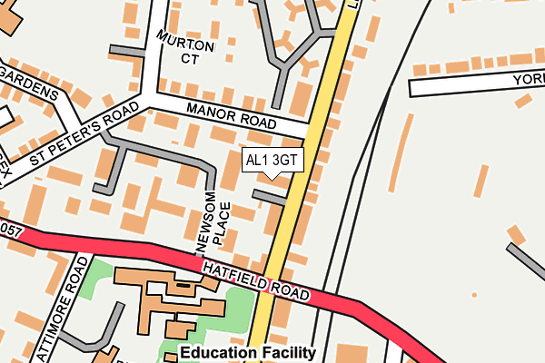 AL1 3GT map - OS OpenMap – Local (Ordnance Survey)