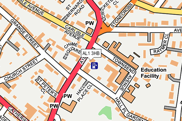 AL1 3HB map - OS OpenMap – Local (Ordnance Survey)