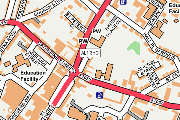 AL1 3HG map - OS OpenMap – Local (Ordnance Survey)