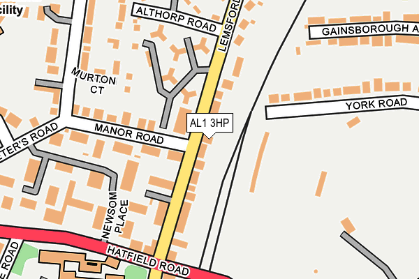 AL1 3HP map - OS OpenMap – Local (Ordnance Survey)