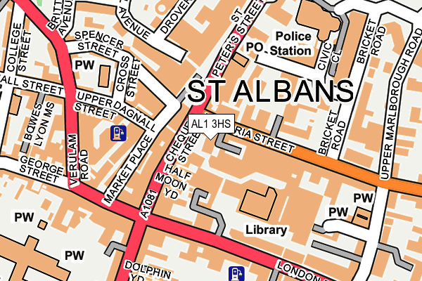 AL1 3HS map - OS OpenMap – Local (Ordnance Survey)