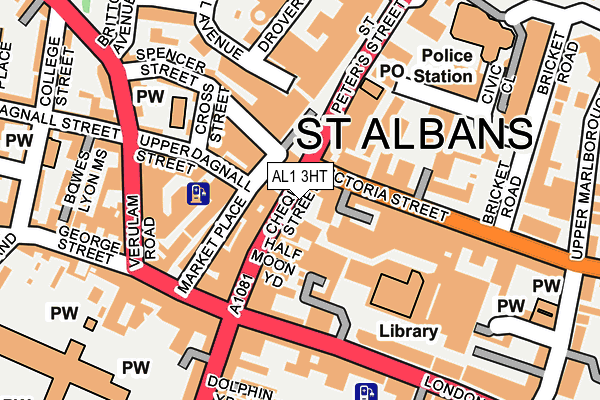AL1 3HT map - OS OpenMap – Local (Ordnance Survey)