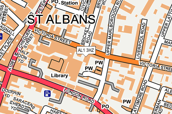AL1 3HZ map - OS OpenMap – Local (Ordnance Survey)