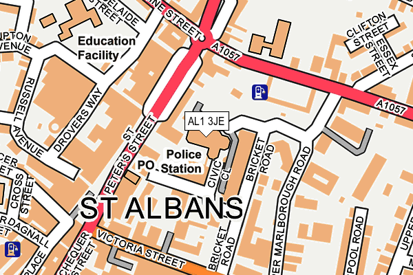 AL1 3JE map - OS OpenMap – Local (Ordnance Survey)