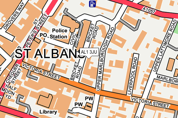 AL1 3JU map - OS OpenMap – Local (Ordnance Survey)