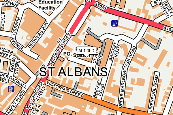 AL1 3LD map - OS OpenMap – Local (Ordnance Survey)