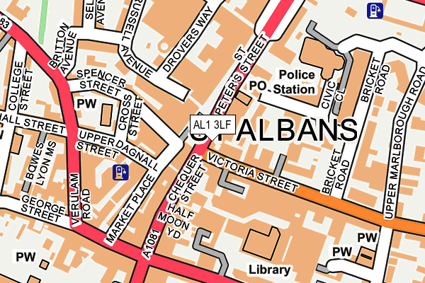 AL1 3LF map - OS OpenMap – Local (Ordnance Survey)
