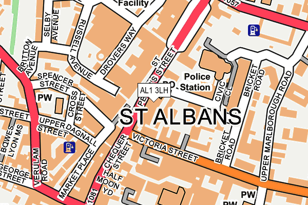 AL1 3LH map - OS OpenMap – Local (Ordnance Survey)