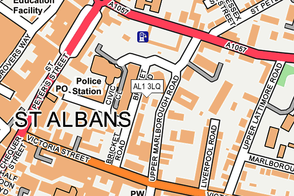 AL1 3LQ map - OS OpenMap – Local (Ordnance Survey)