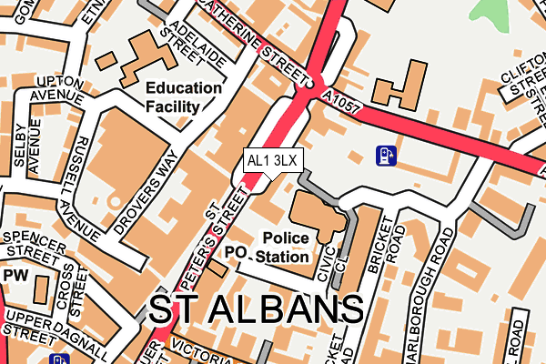 AL1 3LX map - OS OpenMap – Local (Ordnance Survey)