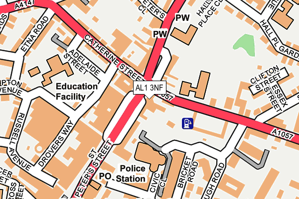AL1 3NF map - OS OpenMap – Local (Ordnance Survey)