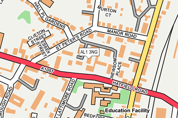 AL1 3NG map - OS OpenMap – Local (Ordnance Survey)