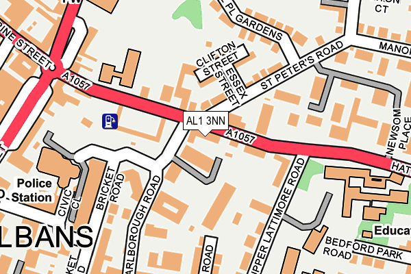 AL1 3NN map - OS OpenMap – Local (Ordnance Survey)