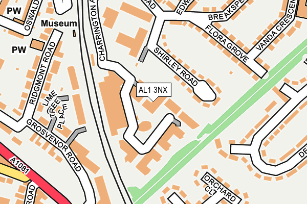 AL1 3NX map - OS OpenMap – Local (Ordnance Survey)