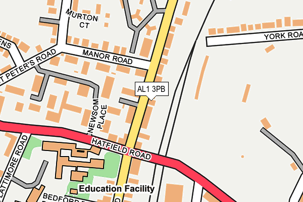 AL1 3PB map - OS OpenMap – Local (Ordnance Survey)