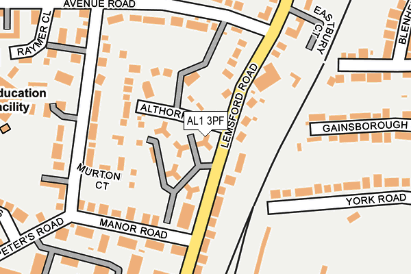 AL1 3PF map - OS OpenMap – Local (Ordnance Survey)