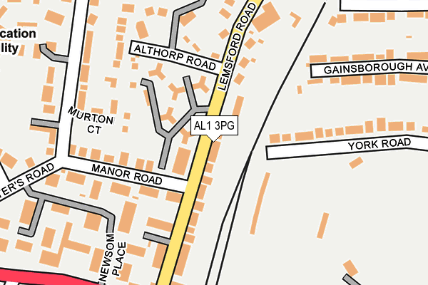 AL1 3PG map - OS OpenMap – Local (Ordnance Survey)