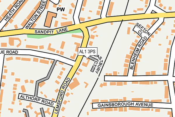 AL1 3PS map - OS OpenMap – Local (Ordnance Survey)