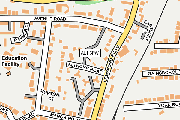AL1 3PW map - OS OpenMap – Local (Ordnance Survey)
