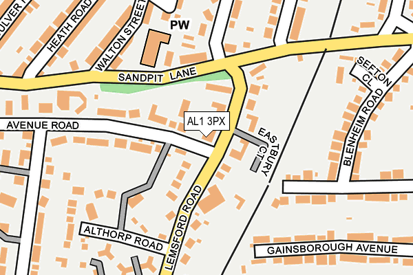 AL1 3PX map - OS OpenMap – Local (Ordnance Survey)