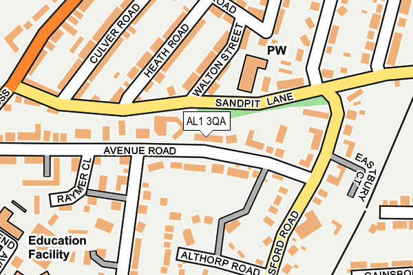 AL1 3QA map - OS OpenMap – Local (Ordnance Survey)