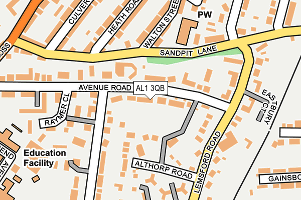 AL1 3QB map - OS OpenMap – Local (Ordnance Survey)