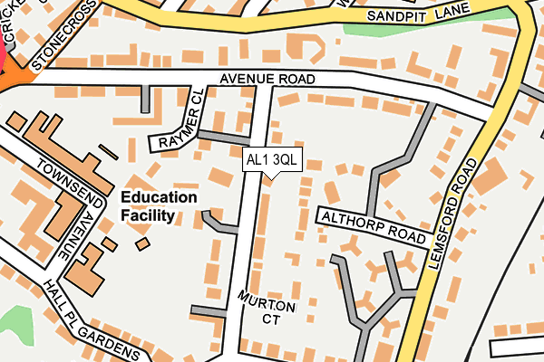 AL1 3QL map - OS OpenMap – Local (Ordnance Survey)