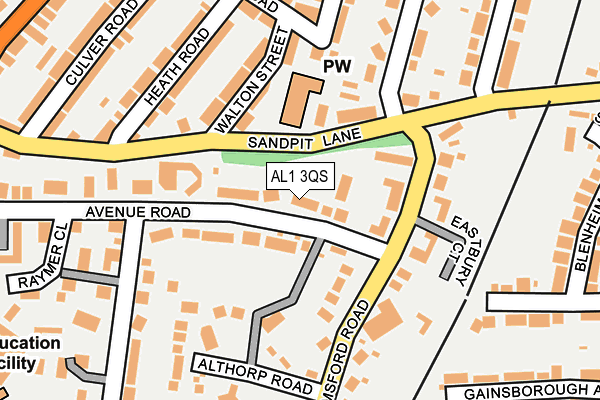 AL1 3QS map - OS OpenMap – Local (Ordnance Survey)