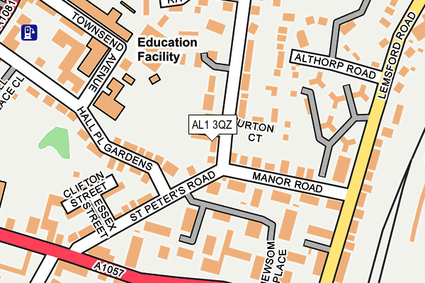 AL1 3QZ map - OS OpenMap – Local (Ordnance Survey)