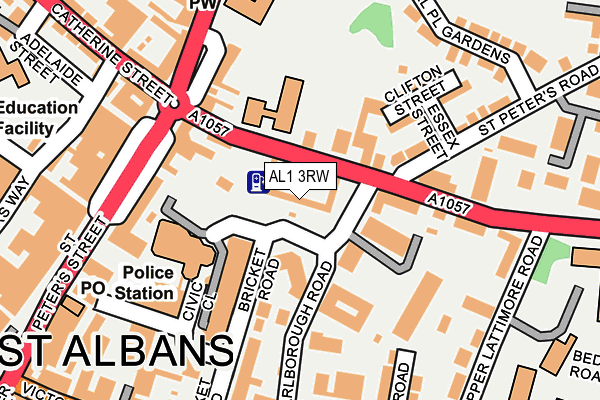 AL1 3RW map - OS OpenMap – Local (Ordnance Survey)
