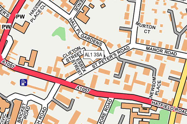 AL1 3SA map - OS OpenMap – Local (Ordnance Survey)