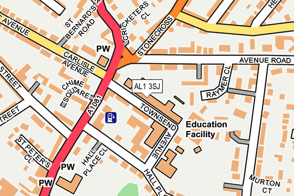 AL1 3SJ map - OS OpenMap – Local (Ordnance Survey)