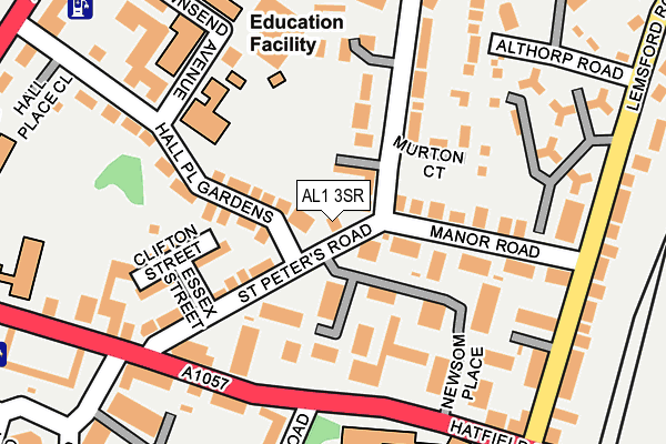 AL1 3SR map - OS OpenMap – Local (Ordnance Survey)