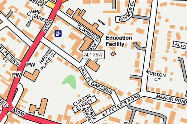 AL1 3SW map - OS OpenMap – Local (Ordnance Survey)