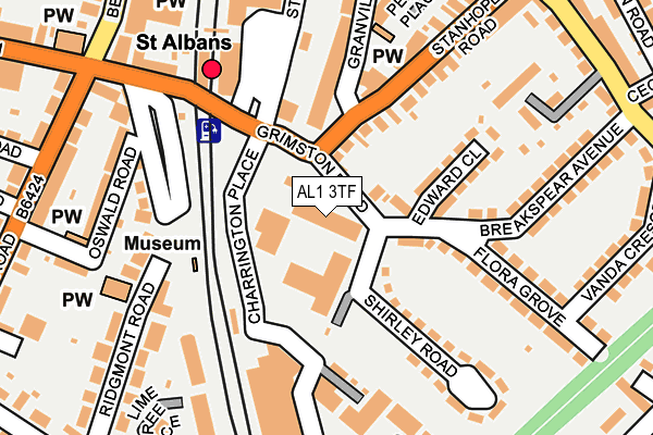 AL1 3TF map - OS OpenMap – Local (Ordnance Survey)