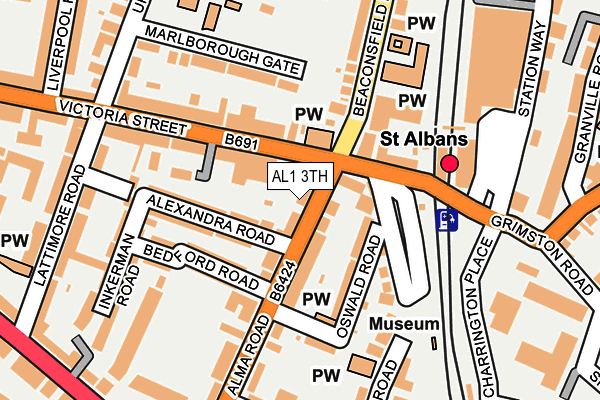 AL1 3TH map - OS OpenMap – Local (Ordnance Survey)