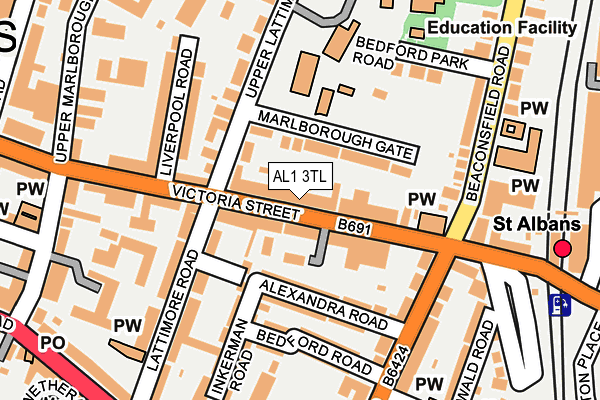 AL1 3TL map - OS OpenMap – Local (Ordnance Survey)