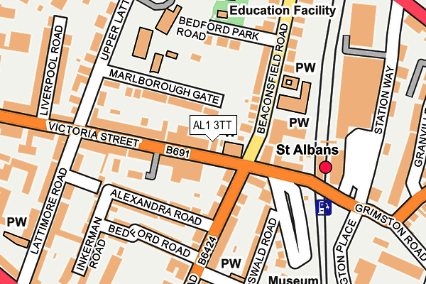 AL1 3TT map - OS OpenMap – Local (Ordnance Survey)