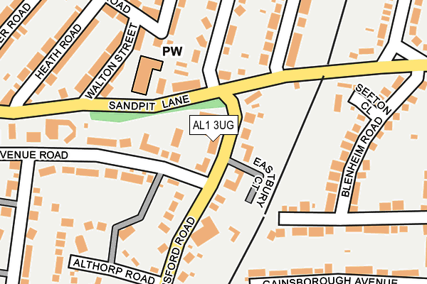 AL1 3UG map - OS OpenMap – Local (Ordnance Survey)