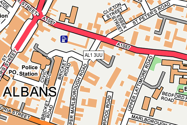 AL1 3UU map - OS OpenMap – Local (Ordnance Survey)