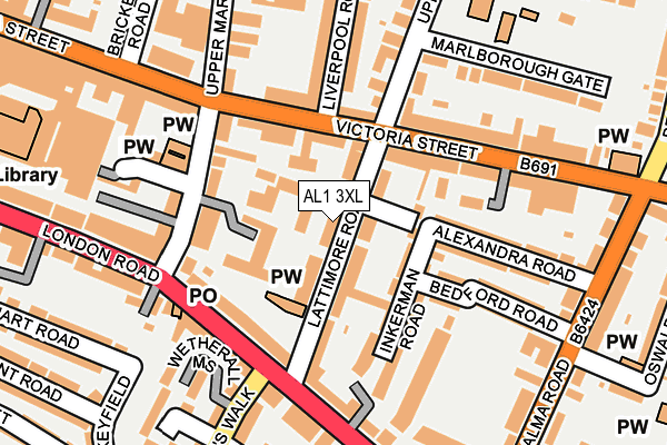 AL1 3XL map - OS OpenMap – Local (Ordnance Survey)