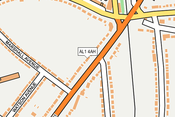AL1 4AH map - OS OpenMap – Local (Ordnance Survey)