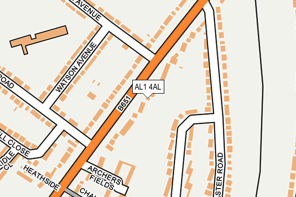 AL1 4AL map - OS OpenMap – Local (Ordnance Survey)