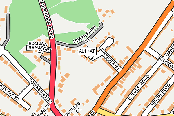 AL1 4AT map - OS OpenMap – Local (Ordnance Survey)