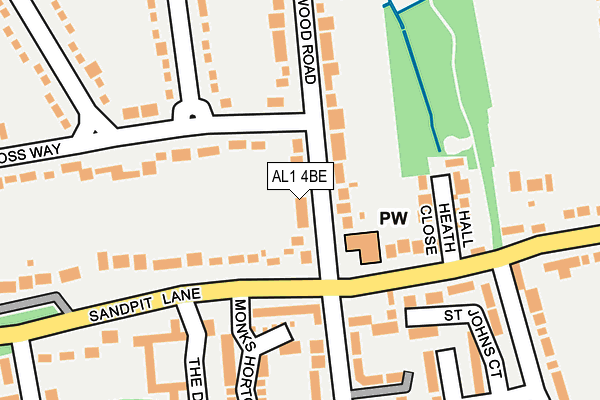 AL1 4BE map - OS OpenMap – Local (Ordnance Survey)