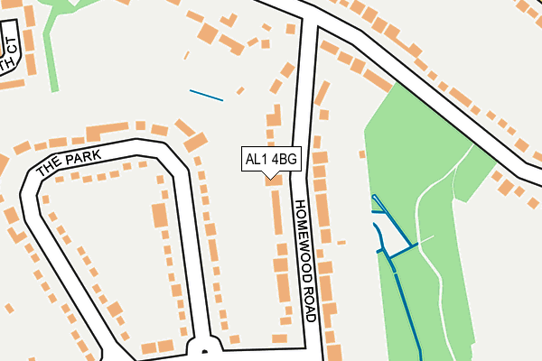 AL1 4BG map - OS OpenMap – Local (Ordnance Survey)