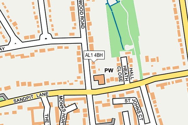 AL1 4BH map - OS OpenMap – Local (Ordnance Survey)