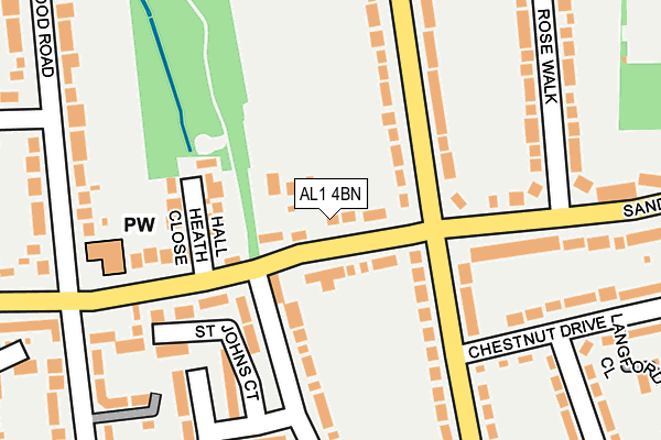 AL1 4BN map - OS OpenMap – Local (Ordnance Survey)