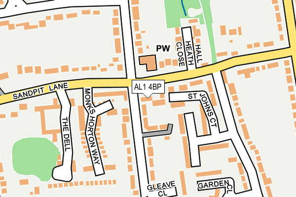 AL1 4BP map - OS OpenMap – Local (Ordnance Survey)