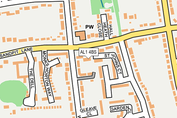 AL1 4BS map - OS OpenMap – Local (Ordnance Survey)